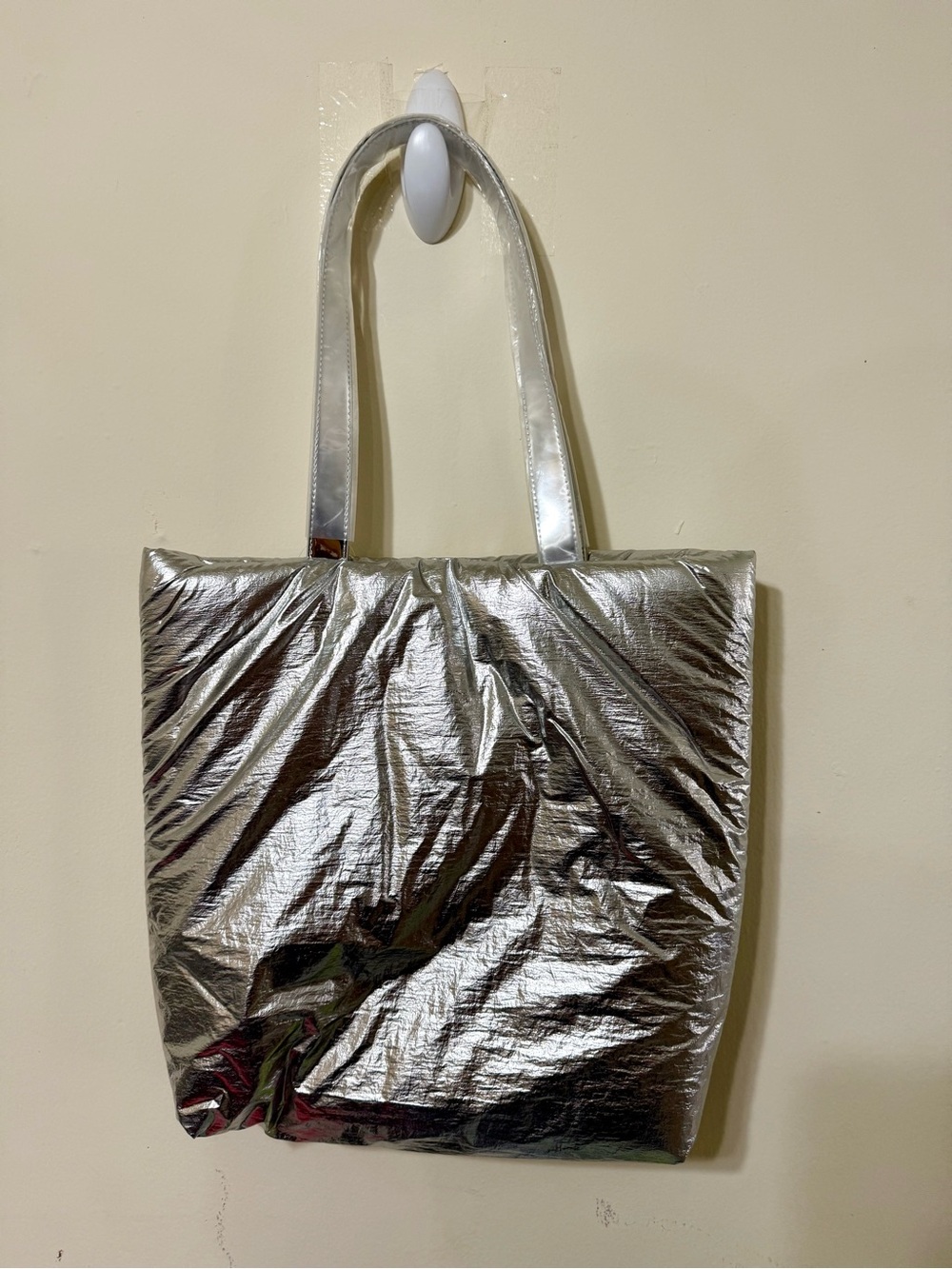 Clinique Silver Metallic Tote Bag - Picture 2 of 2